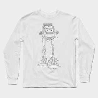 Robot Vintage Patent Drawing Long Sleeve T-Shirt